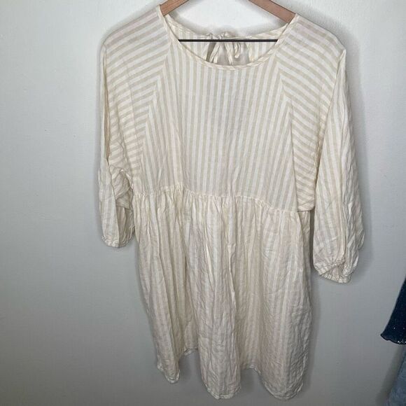 Urban Outfitters Dobby Puff Sleeve Babydoll Dress - Picture 3 of 8